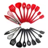 10pcs/set Silicone Kitchen Utensil Heat Resistant Spatula Serving Mixing Spoon Tongs Ladle Gadget Non-Stick Baking Tool 1XBJK1911