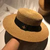 디자이너 모자 양동이 모자 패션 남성 여성 장착 모자 고품질 밀짚 태양 모자 꿀벌