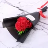 Forniture per eventi Simulazione Bouquet di fiori di sapone di garofano a 3 teste per la decorazione della scatola del pacchetto di vacanza del regalo della festa della mamma