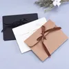 400 шт. / Лот черный Белый Крафт бумаги картон конверт сумка шарф упаковочный ящик фото открытки конверт подарочная коробка с лентой