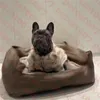 Jacquard Letter Pet Kennels Tillbehör Mjukt läder Husdjur Nest House Fashion Home Dogs Bed Pennor