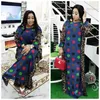 Ethnic Clothing African Dress For Women High Quality Multicolored Dot Print Batwing Leopard Sleeves Two-pieces Muslim Dashiki Robe Sexy Eleg