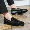 Italienisch Lether Herren Schuhe Modetrend Sommer Leder Männer lässig Schwarz für Mokassin