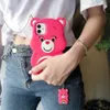 3D Bear Soft Cover Cute Funny Phone Cases for iPhone 6S 7 8 Plus X XR Xs 11 12 Pro Max back case35896893226020