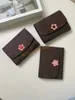 Frauen Designer Brieftasche Marke Geldbörsen Geldclips Kreditkarte Halter Luxus Brieftaschen Coin Geldbörse Alphabet Blume Pink Red Black Bags2762389