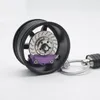 Keychains Metal Car Trims Wheel Hub gummi bakre spegelhängare prydnadsväska nyckelring hängande ring nyckel interiör b2g0