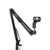 New 360 Degree Microphone Holder Suspension Boom Scissor Long Arm Stand Support with Microphone Clip Table Mounting Clamps