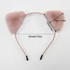 Bonitos gatos orelhas de cabeça faixas de cabeça fashion fashbezel bolas pelúcia cabelo fita fita mulheres meninas hairhoop festa de aniversário acessórios ts1101