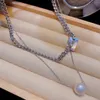 Handmade necklace Baroque bright pearl chain 2021 Fashion with high quality natural fresh water pearls for Cool girl