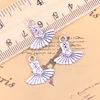 96pcs Charms ballet dress tutu ballerina 17x17mm Antique Plated Pendants Making DIY Handmade Tibetan Silver Jewelry