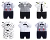 Baby Boy Pagliaccetto Ins Gentleman Neonato Papillon Principessa Tuta Abbigliamento Toddler Boutique Vestiti per il corpo Bambini Manica corta Estate Tutina Body