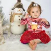 Girl's Dresses Baby Girl Dress For Year 2022 Christmas Clothes Long Sleeve Striped Xmas Tutu Mini Girls Infant Toddler