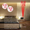 Fanju 디지털 알람 시계 날씨 스테이션 LED 온도 습도 일기 예보 시간 프로젝션이있는 스노우 테이블 시계 220113