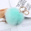 Party Favor Kolorowe 8cm Naśladuj Rabbit Fur Ball Brelok Samochód Torebka Breloki Dekoracja Puszyste Faux Klucz Bagier Akcesoria