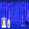 Strängar LED -gardinlampor sträng USB Fairy Garland bröllopsfest julfönster utomhusdekor fjärrårsbelysning