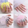 24pcs Press on Ombre Acrylic Nails with Design Natural Long Ballerina Coffin False Fingernails Full Cover Cover Art for Women and G7115878