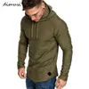 Dimusi Marka Moda Męskie Bluzy Mężczyźni Solid Color Kapturem Slim Bluza Mens Hoodie Hip Hop Hootswear Dressuit, TA301 210720