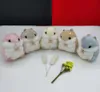10 pièces 10 cm petit Hamster joli sac en peluche Mini pendentif porte-clés poupée anneau jouet