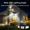 Solar Lights Outdoor 3 Adjustable Head 270° Wide Angle LED Flood Lamp Motion Sensor IP65 Waterproof for Garden Patio Front Door