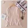 Cashmere Wool Sweater Women Solid O-neck Long Sleeve Knitted Jumpers Spring Autumn Tops Pullover