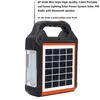 Multifunktionella utomhuslampa Torches Bluetooth Speaker FM Radio Solar Power Bank för vandring eller camping