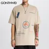 GONTHWID Wale Drucken Kurzarm T-shirts Harajuku Casual Streetwear T-shirts Männer Hip Hop Sommer Mode T-shirts Tops Männlich 210409