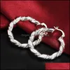 Boucles d'oreilles lustre pendantes, bijoux en argent Sterling, paire torsadée, mode, robe, cadeaux pour dames, livraison directe 2021 Hyxoc