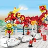 201015中国子供のための中国の春の祭りのドラゴンダンスモデルキットビルディングブロック玩具