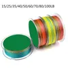 Vlechtlijn 100m nylon 4 strengen gevlochten draad vissen zee 5 kleur sterke draad bulk spool tackle accessoires