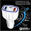 35W 7A 3 Ports Car Charger Type C And USB Charger QC 3.0 With Qualcomm Quick Charge 3.0 Technology For Mobile Phone GPS Power Bank Tablet PD