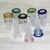 2 stilar 14mm 18mm färgad glas rökskål tjock pyrex hård tobaks örtskålar silikon nektar dhl