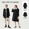 FANSILANEN Elegant black 100% wool blend coat Women turn down collar vintage winter Female cashmere long over 210607