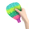 Party Supply Push Ping sin Toy Hot Air Balloon Shape Sensory Squishy Toys Simple Stress Reliver Silione Bubbble per It Christmas Gift5465405