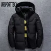 URSPORTTECH Winter Jacket Mens High Quality Thermal Thick Coat Snow Red Black Parka Male Warm Outwear White Duck Down Jacket Men 211104