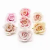 100 Pieces Artificial flowers Wedding Diy Home decoration accessorie Christmas Scrapbooking Candy box Girl headdress Brooch Gift 211108