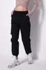 Drawstring pants big pockets cargo women high waist loose streetwear baggy trousers hip hop quality joggers 210531