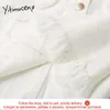 Yitimuceng Botón Up Falda Mujeres Bolsillos Cintura alta A-Line Negro Ropa blanca Primavera Verano Faldas de moda coreana 210601