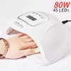 Rohwxy Manicure UV LED 80W Poolse Droger Machine voor Gel Sunx5 Max Ice Lamp Art Tools All for Nails