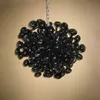 Lampadari da soggiorno Lampade a sospensione Lampadario in vetro soffiato a mano per la casa Decorazioni artistiche per la casa Lampadine a led Italia Illuminazione di design Colore nero Pendenti pendenti Luci