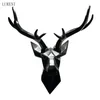 Retro European-style Creative Products Resin Animal Deer Head Hanging Wall Indoor Home Style Craft Decoration 210414