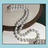 Beaded Neckor Pendants Jewelry 10-11mm White Natural Pearl Necklace 18Inch Bridal Choker Drop Delivery 2021 NRU5O