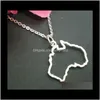 Pendentif Pendentifs Bijoux Drop Delivery 2021 10 Pcs Contour Commonwealth De L'Australie Pays Carte Collier Simple Adoption Continent Australi