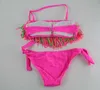 Solido Nappa Biquini Ragazze Costumi Da Bagno Estate Fasciatura Bikini Set 5-12 Anni Bambini Bikini Bambini Costume Da Bagno Costume Da Bagno 101