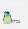 Kvinnor Sport utomhus Lady Day Packs Casual Fashion Graffiti Print Letter Summer Rhombus Lattice Chain Handbag Bag Co