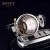 46mm Bovet 1822 Tourbillon Amadeo Fleurie Watches Quartz Mens Watch Steel Case Black Skeleton Dial Leather Strap Hwbt Hello Watch1908