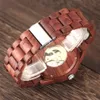 Luxus Rote Holzuhr Mechanische Selbstwinding Hölzerne Uhren Kreative Einzigartige Automatische Uhr Männer Uhr Reloj Masculino Q0902