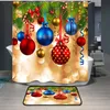 Chuveiro de Natal Cortinas à prova d 'água poliéster chuveiro cortina personalizado design impressa chuveiro cortinas banheiro produtos 210402