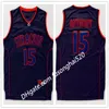 top Quality Syracuse College NCAA #15 Jersey Black White Mens Carmelo Anthony Basketball Jerseys Stitched Fast delivery