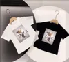 아기 만화 마우스 디자이너 옷 티셔츠 패션 소녀 소년 반팔 탑 빅 키즈 다목적 INS 편지 여름 어린이 간단한 스타일 티셔츠 크기 100cm-160cm