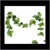 Dekorative Blumen Kränze 5 Stücke Künstliche Ahorn Weinblatt Rebe Pflanze DIY Party Home Hochzeit Wand Dekor Toqbl Fparp